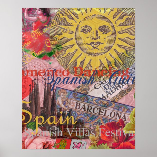 Spanien Sunshine Spain Travel Vacation Poster (Framsidan)