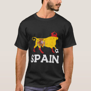 Spanien Tjurfäktning Spansk Fotboll Ll Män Kvinnor T Shirt