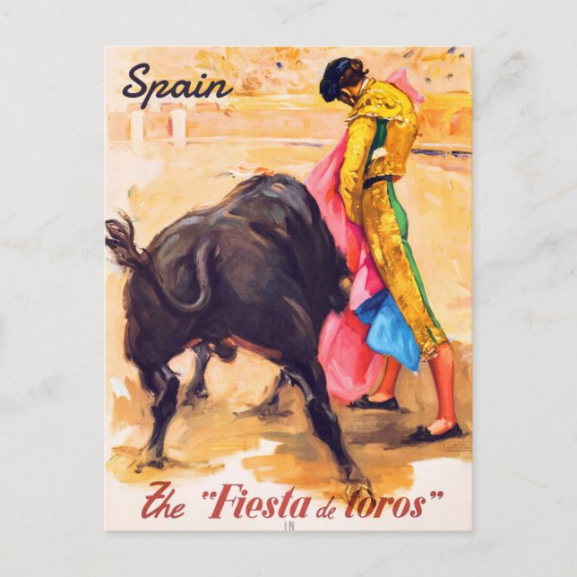 Spanien, tjurfäktningsarena  vykort (Framsida)