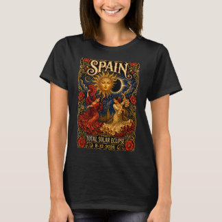 Spanien Total solförmörkelse 2026 12 augusti Astro T Shirt