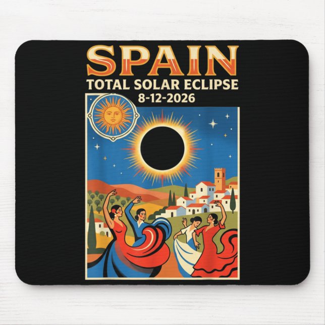 Spanien Total solförmörkelse 2026 Augusti 12 Astro Musmatta (Framsidan)