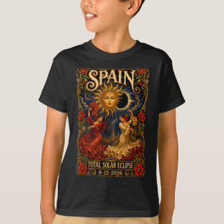 Spanien Total solförmörkelse 2026 Augusti 12 Astro T Shirt