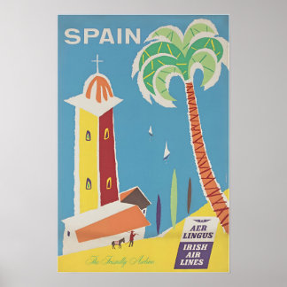 Spanien Tryck Spansk Resa Konst Affisch