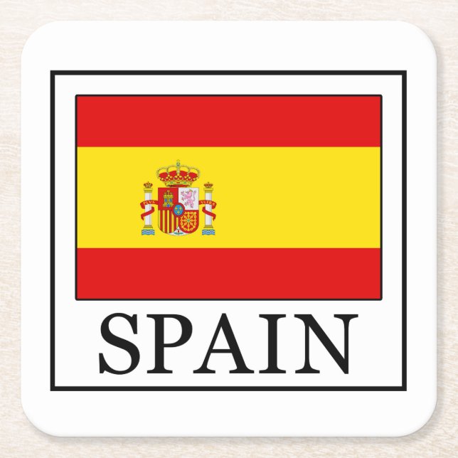 Spanien Underlägg Papper Kvadrat (Framsidan)