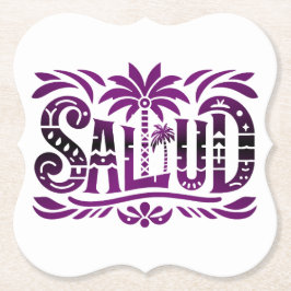 Spanien Urlaub und Feier "SALUD" - Prost Underlägg Papper