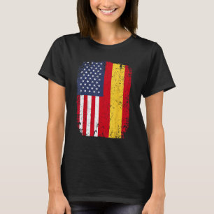 Spanien USA American Flagga Spansk Dual Citizen G T Shirt