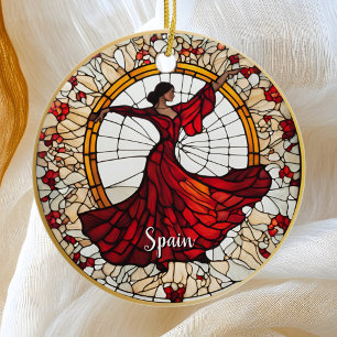 Spanien Vacation Souvenir Julgransprydnad Keramik