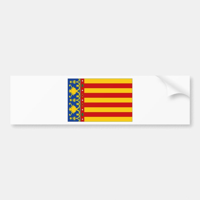 Spanien Valencia flagga Bildekal (Framsidan)