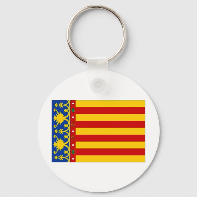 Spanien Valencia Flagga Nyckelring (Framsida)