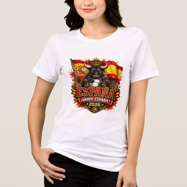 Spanien ¡Vamos España! 2026 Fotbollsfan  T Shirt (Framsida)