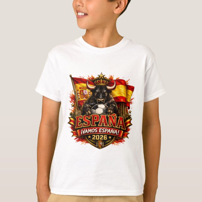 Spanien ¡Vamos España! 2026 Fotbollsfan  T Shirt (Framsida)