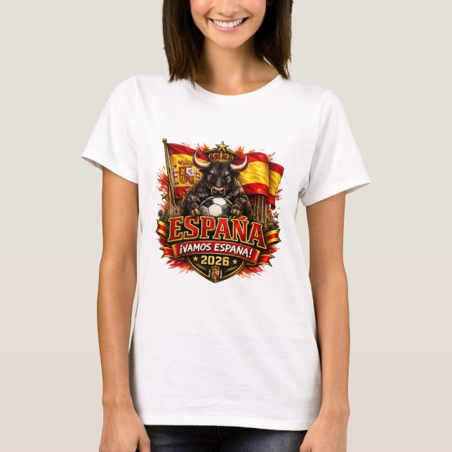 Spanien ¡Vamos España! 2026 Fotbollsfan  T Shirt (Framsida)