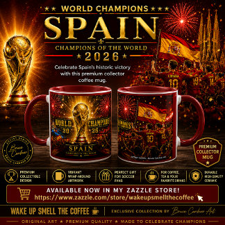 Spanien Världsmästare 2026 Samlar-Kaffee Mugg
