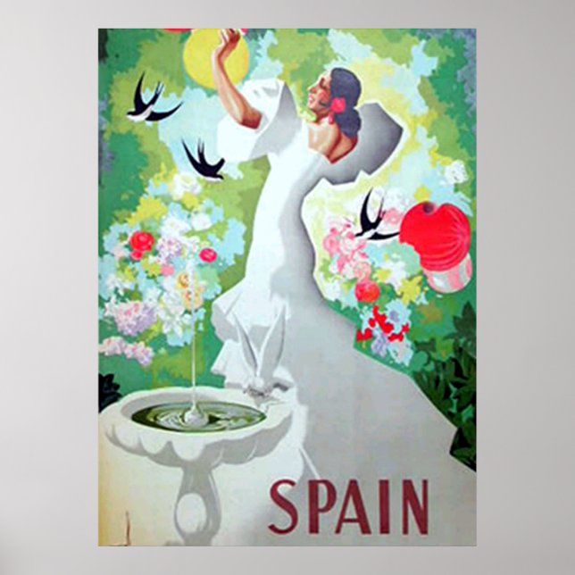 Spanien Vintage Affisch Tryck (Framsidan)