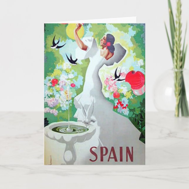 Spanien Vintage bild Kort (Framsida)