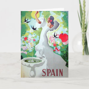 Spanien Vintage Bild Kort