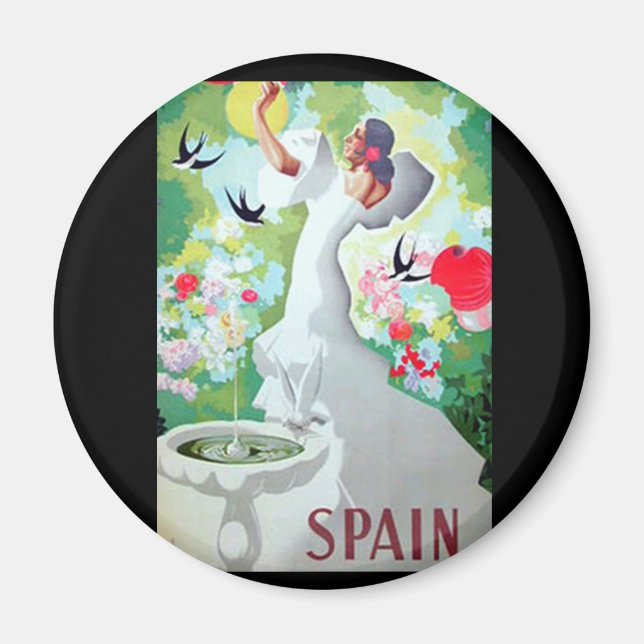 Spanien Vintage bild Magnet (Framsidan)