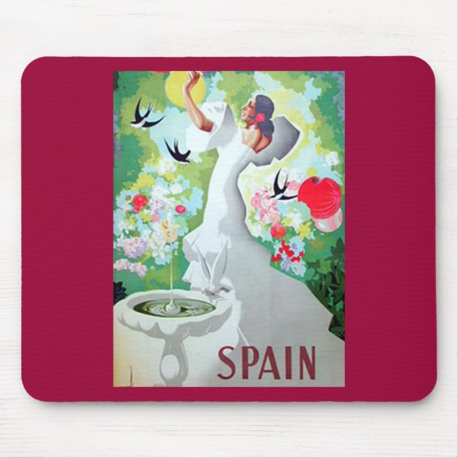 Spanien Vintage bild Musmatta (Framsidan)