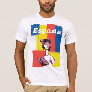 Spanien vintage resemärke tee shirt
