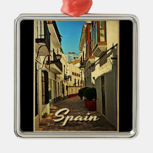 Spanien vintage resor julgransprydnad metall