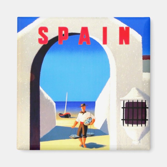 Spanien vintage resor magnet (Framsidan)