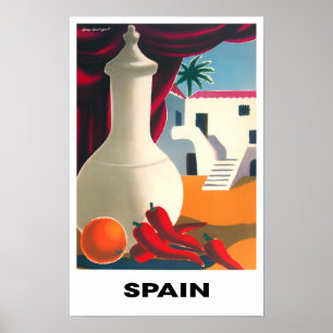 Spanien vintage resor poster