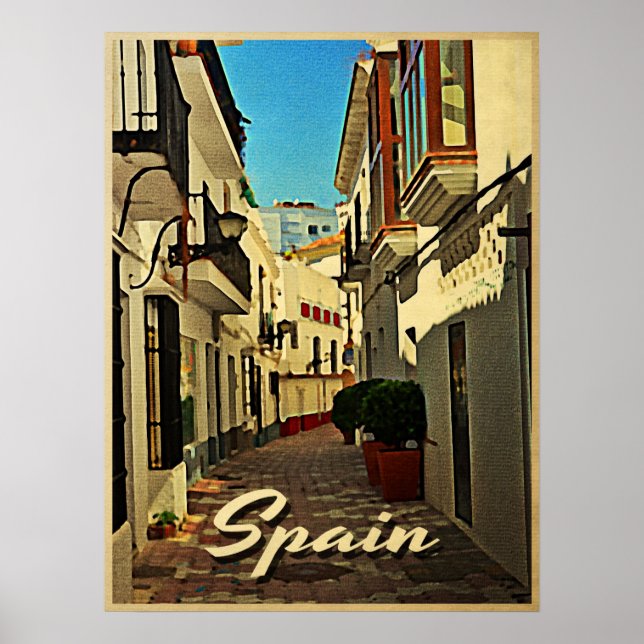 Spanien Vintage resor Poster (Framsidan)