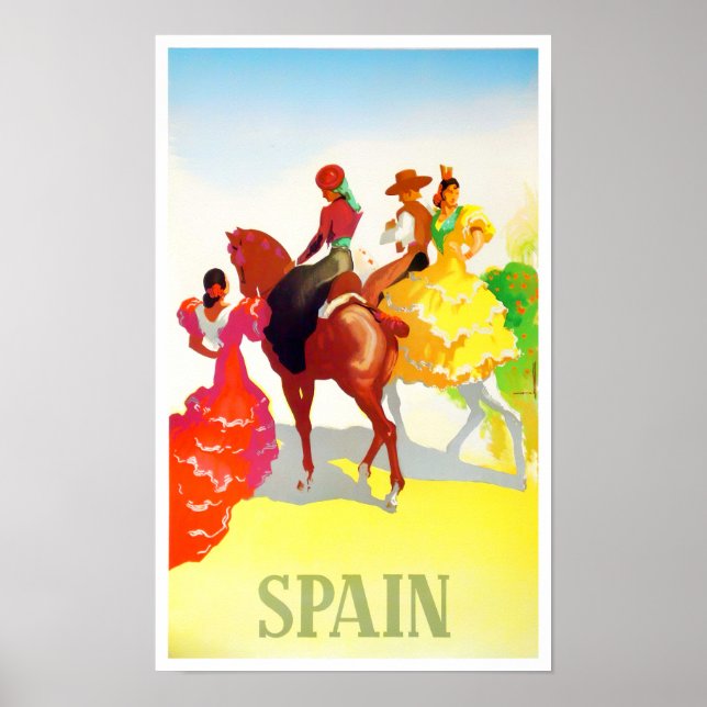 Spanien vintage resor poster (Framsidan)