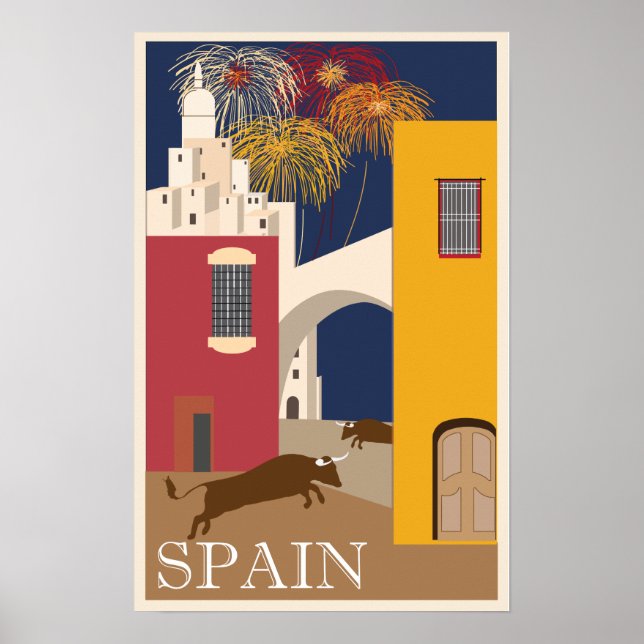 Spanien Vintage resor Poster (Framsidan)