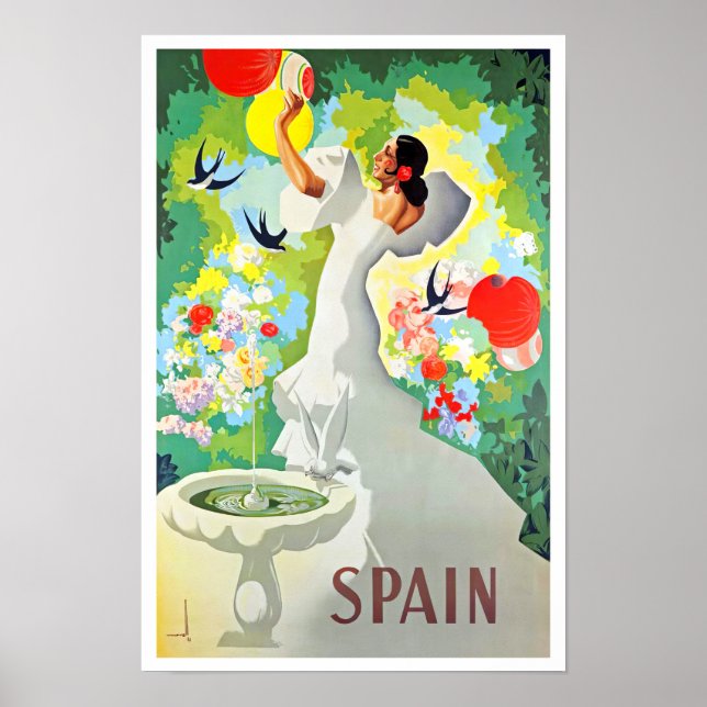 Spanien vintage resor poster (Framsidan)