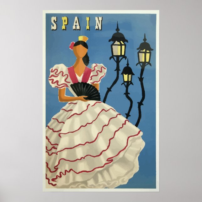 Spanien Vintage resor Poster (Framsidan)