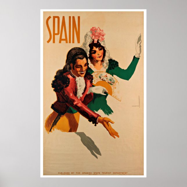 Spanien - Vintage resor Poster (Framsidan)