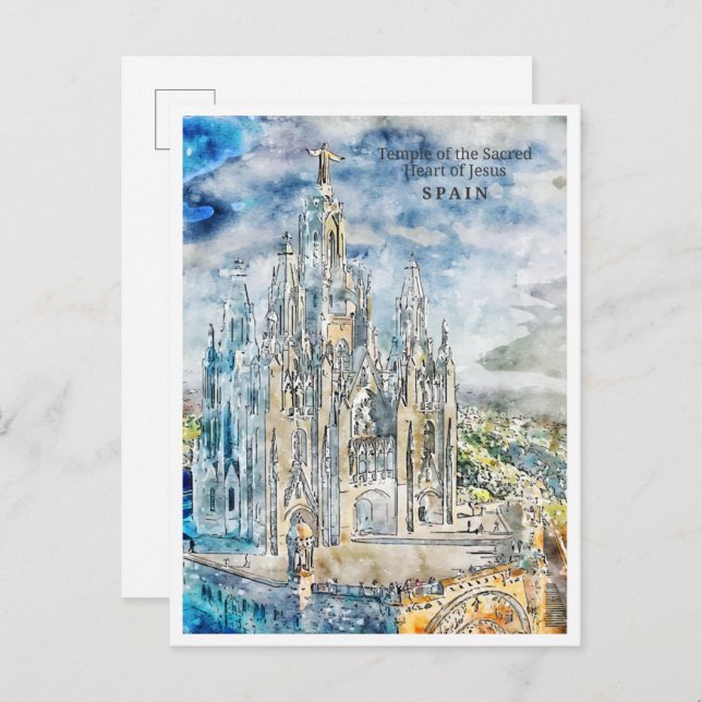 Spanien vintage resor vykort (Fram/baksida)