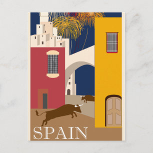 Spanien vintage resor vykort