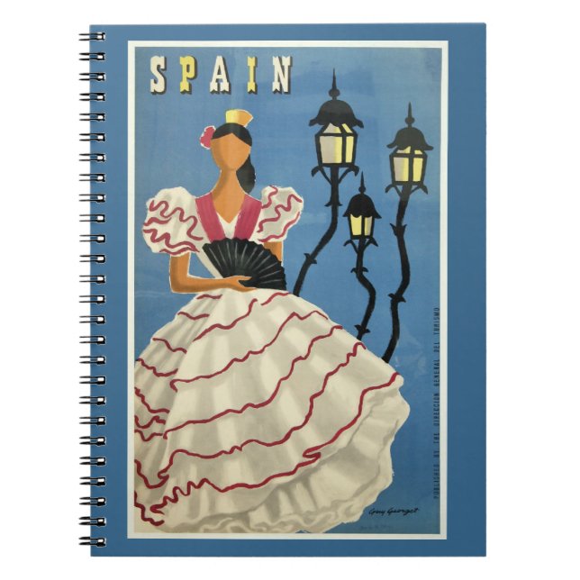 SPANIEN vintage resoranteckningsbok Anteckningsbok (Framsidan)