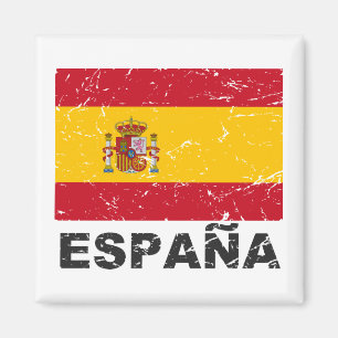 Spanien vintageflagga magnet
