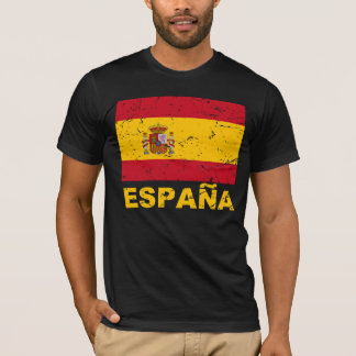 Spanien vintageflagga t shirt
