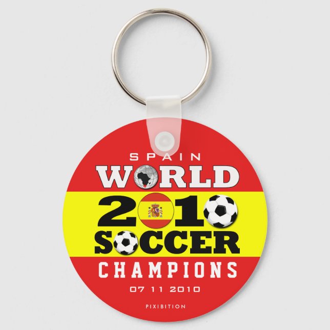 Spanien Vm 2010 Champions Keychain Nyckelring (Framsida)