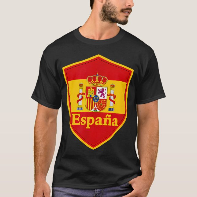 Spanienflagga för patriotiska t shirt (Framsida)