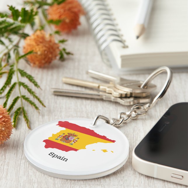 Spanienflagga inom souvenirdesign för karta (Högra Framsidan)