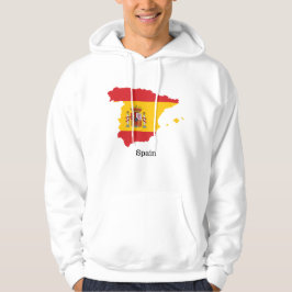 Spanienflagga inom souvenirdesign för karta hoodie