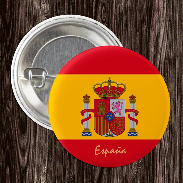 Spanienknapp, patriotisk spanska Flagga mode Knapp (Skapare uppladdad)