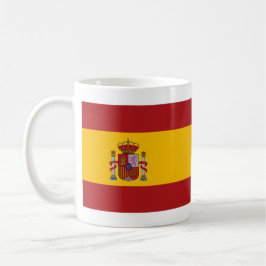 Spanienmugg med flagga och namn på nationalsången kaffemugg