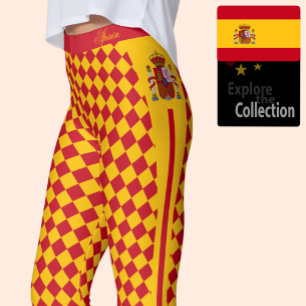Spaniens baljväxter, mode, spanska Flagga Leggings