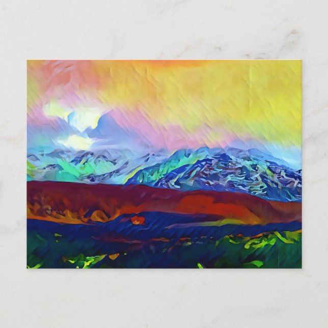 Spaniens bergsområde vykort (Framsida)