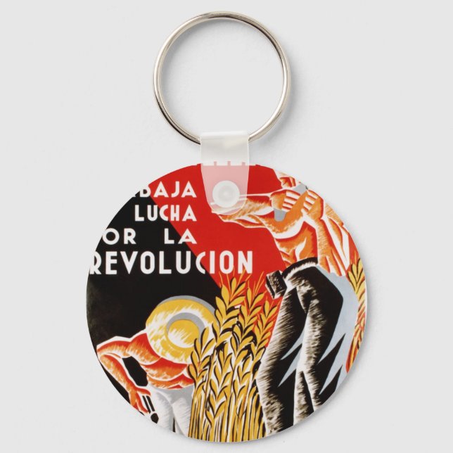 Spaniens civila krig CNT-FAI ursprungliga poster 1 Nyckelring (Framsida)