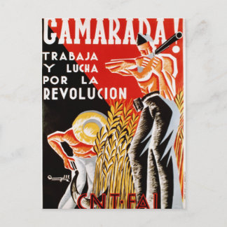 Spaniens civila krig CNT-FAI ursprungliga poster 1 Vykort