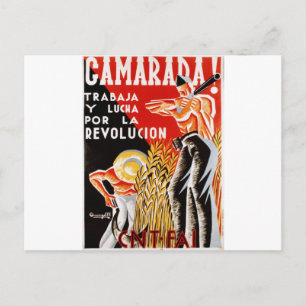 Spaniens civila krig CNT-FAI ursprungliga poster 1 Vykort