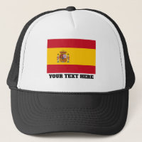 Spaniens flagga anpassningsbar truckerkeps