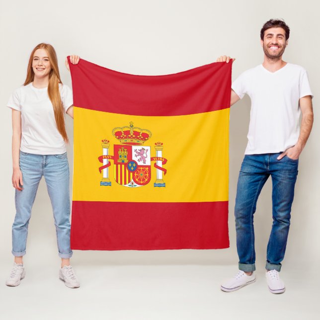 Spaniens flagga fleecefilt (På plats)